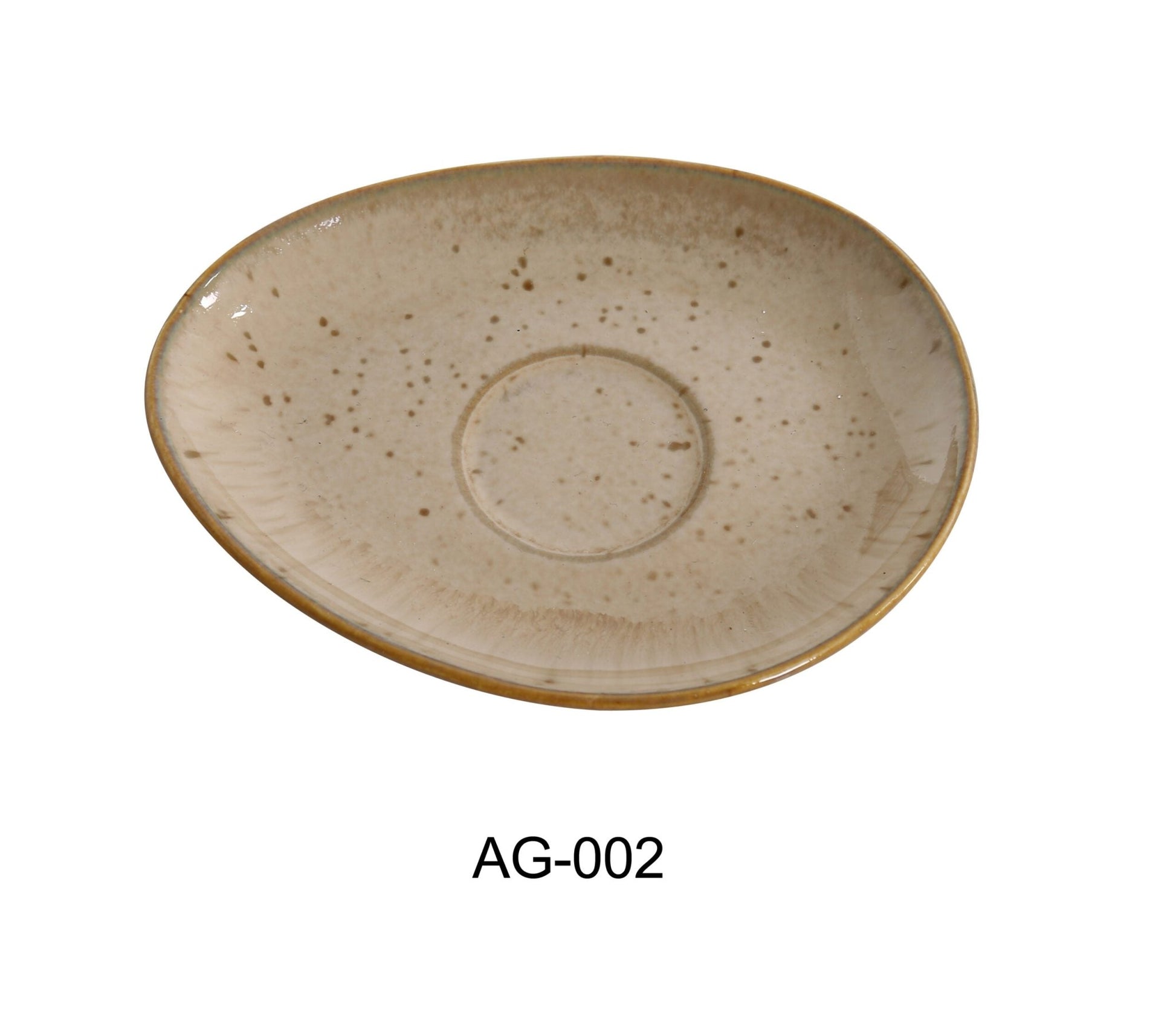 Yanco AG - 002 Agate 6" x 4 1/2"‚ Saucer, China, Pack of 36