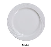 Yanco MM - 7 Miami 7.25"‚ Round Plate, China, Bone White, Pack of 36