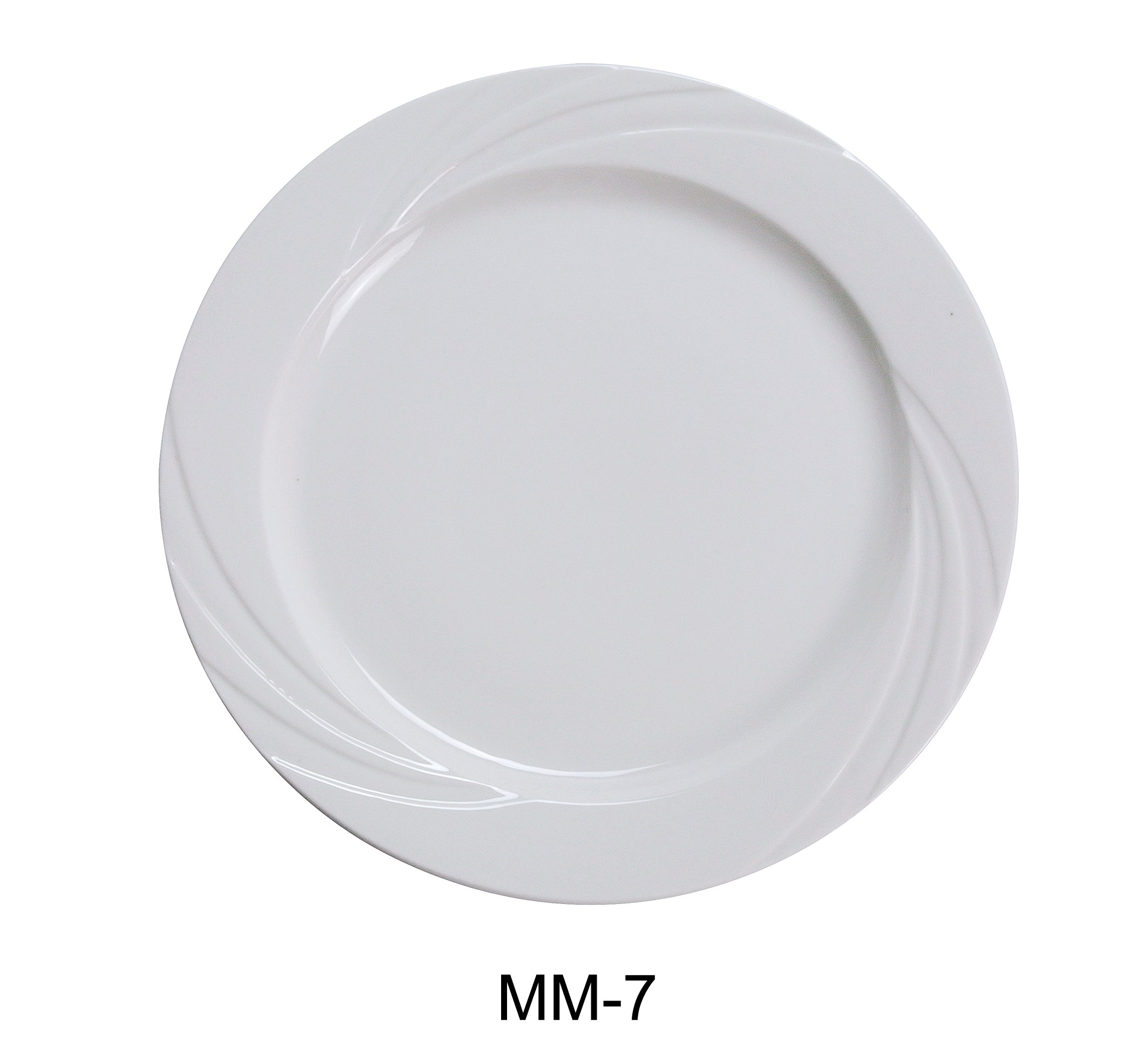 Yanco MM - 7 Miami 7.25"‚ Round Plate, China, Bone White, Pack of 36
