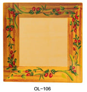 Yanco OL - 106 Olive 6" Square Plate, Melamine, Pack of 48