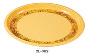 Yanco OL - 3022 Olive Turkey Platter, 22" Length, 18" Width, 1.25" Height, Melamine, Pack of 6