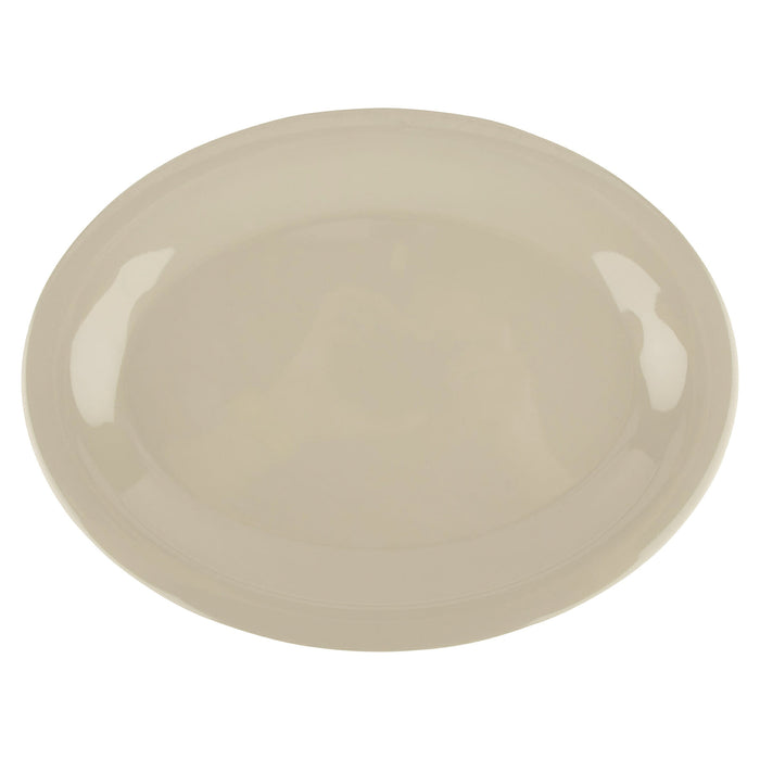 GET OP-120-DI, 12″ x 9″ Oval Platter, Diamond Ivory, Melamine, Pack of 12