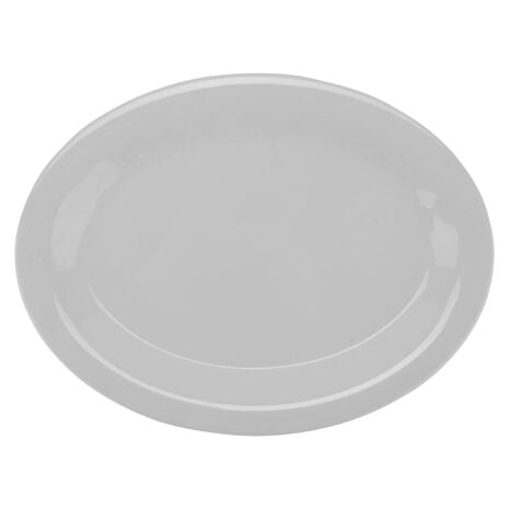 GET OP-145-DW, 14.75″ x 10.5″ Oval Platter, Diamond White, Melamine, Pack of 12