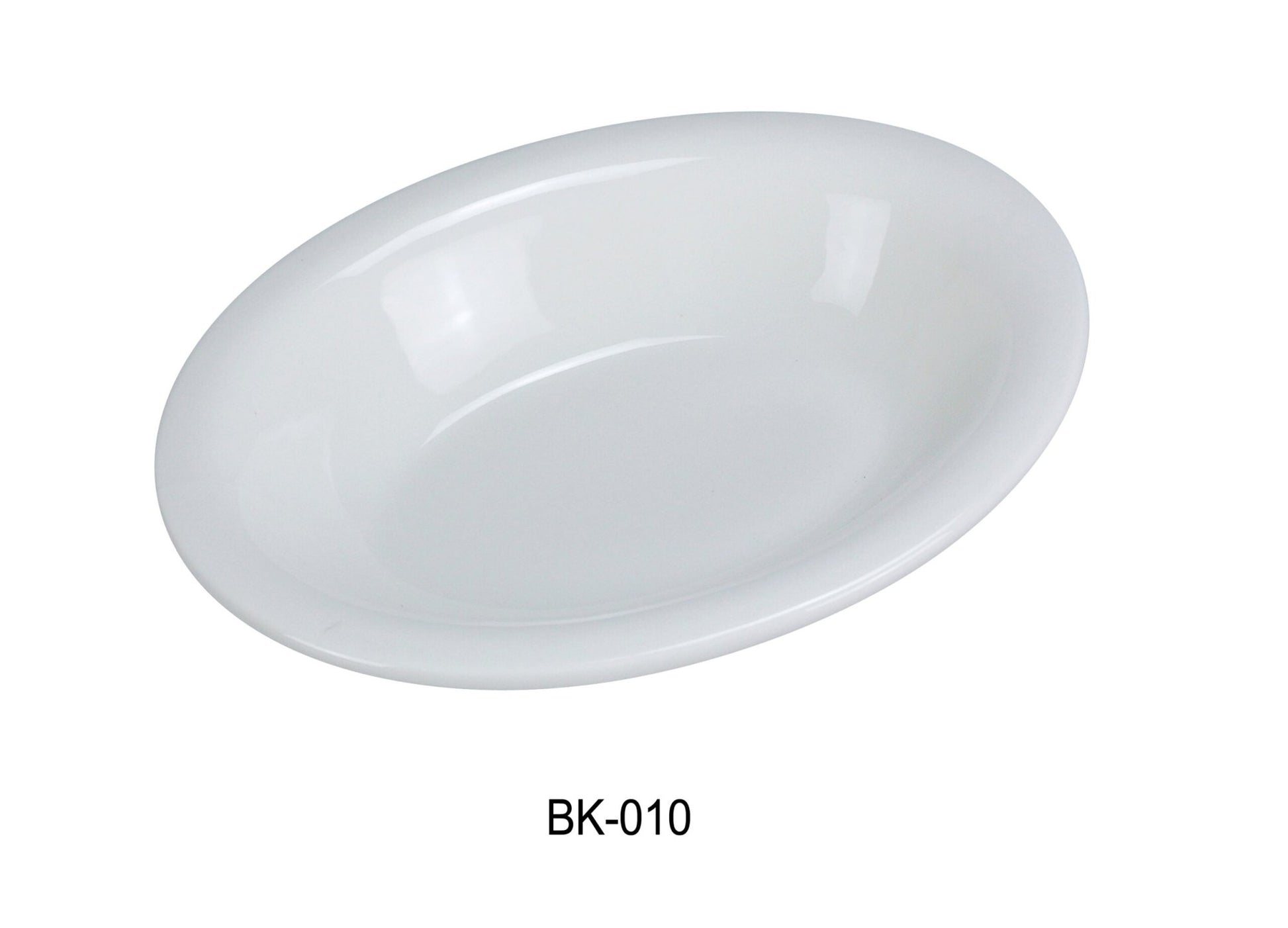 Yanco BK - 010 Bake Deep Bowl, 10.25"‚ Length, 7.5"‚ Width, 2"‚ Height, China, Super White Color, Pack of 12