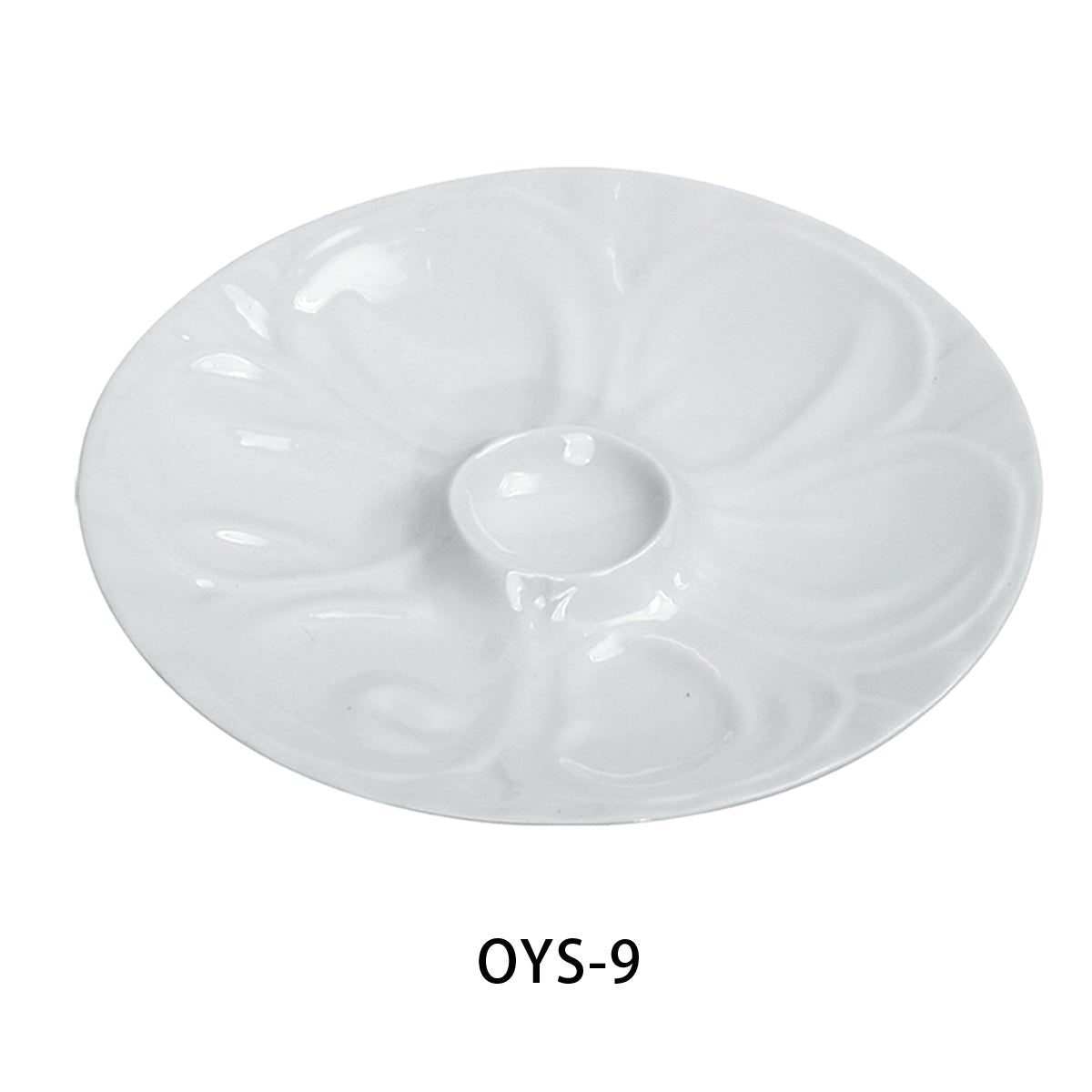 Yanco OYS - 9 Oyster Plate, 9"‚ Diameter, China, Super White, Pack of 24