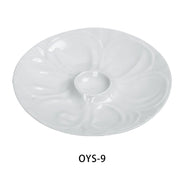 Yanco OYS - 9 Oyster Plate, 9"‚ Diameter, China, Super White, Pack of 24