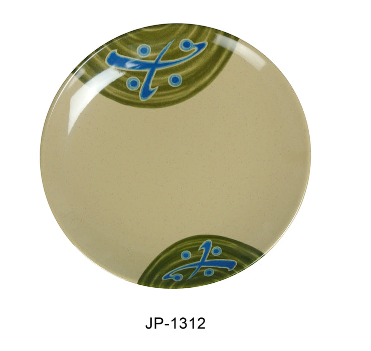 Yanco JP-1312 Japanese Round Plate, 12″ Diameter, Melamine, Pack of 12