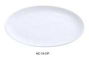 Yanco AC - 14 - CP ABCO Coupe Platter, 14.25"‚ Length x 9.5"‚ Width, China, Super White, Pack of 12