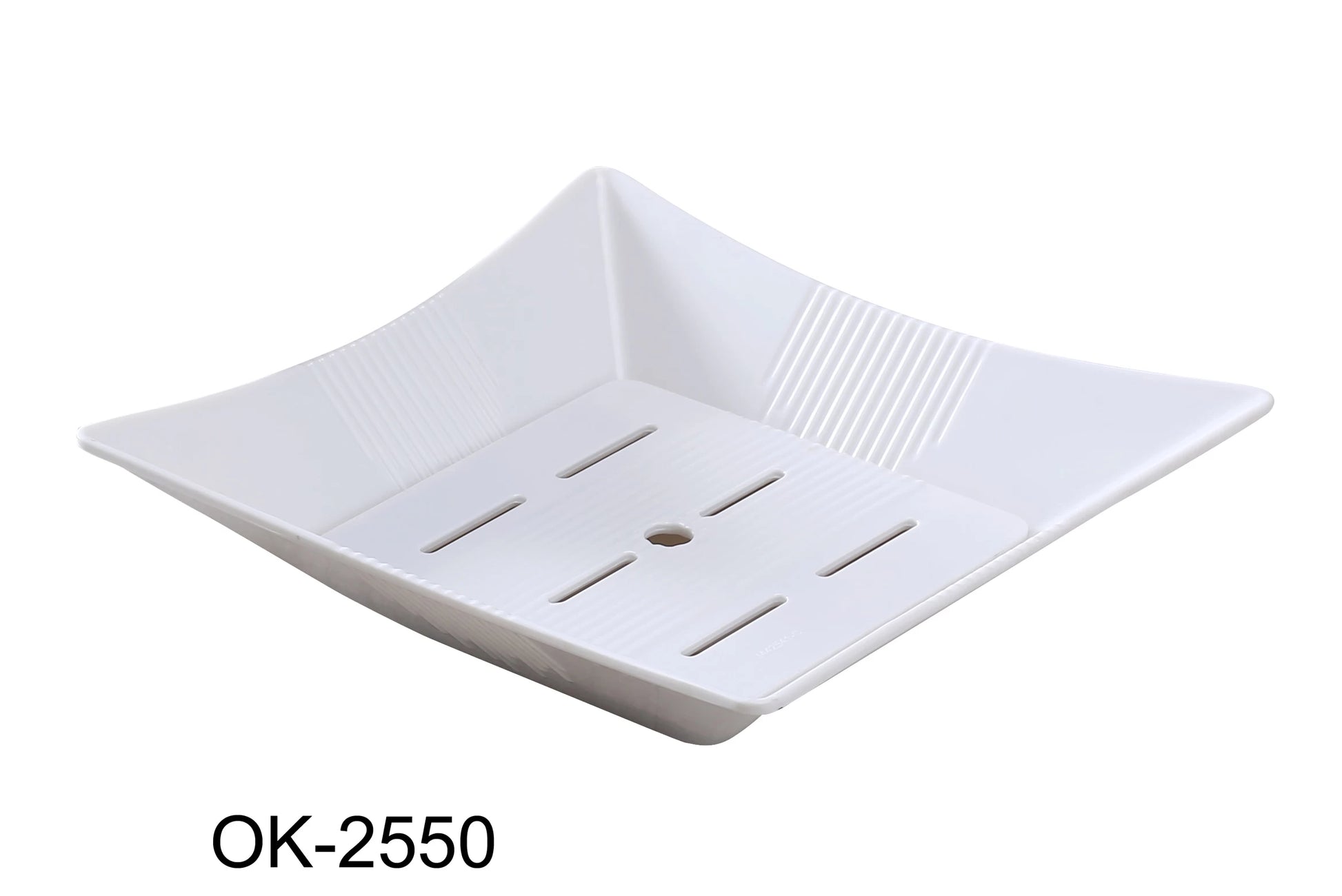Yanco OK - 2550 Osaka - 2 Sea Food Bowl, Rectangular, 16"‚ Length, 7.75"‚ Width, 3.5"‚ Height, Melamine, White Color, Pack of 6