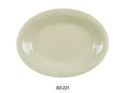 Yanco AD - 221 Ardis Oval Platter, 11.5"‚ Length, 8"‚ Width, 0.75"‚ Height, Melamine, Pack of 24