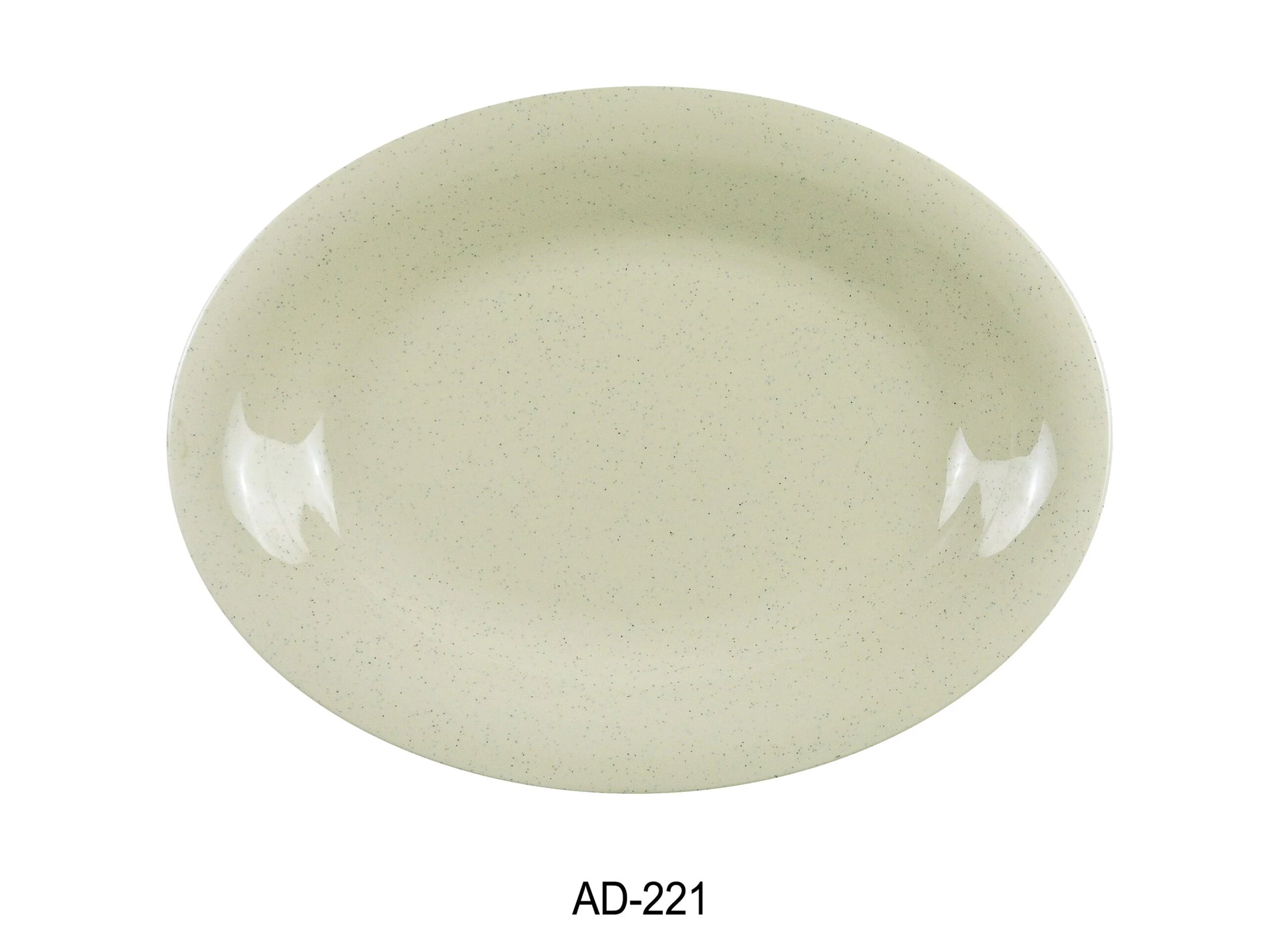 Yanco AD - 221 Ardis Oval Platter, 11.5"‚ Length, 8"‚ Width, 0.75"‚ Height, Melamine, Pack of 24