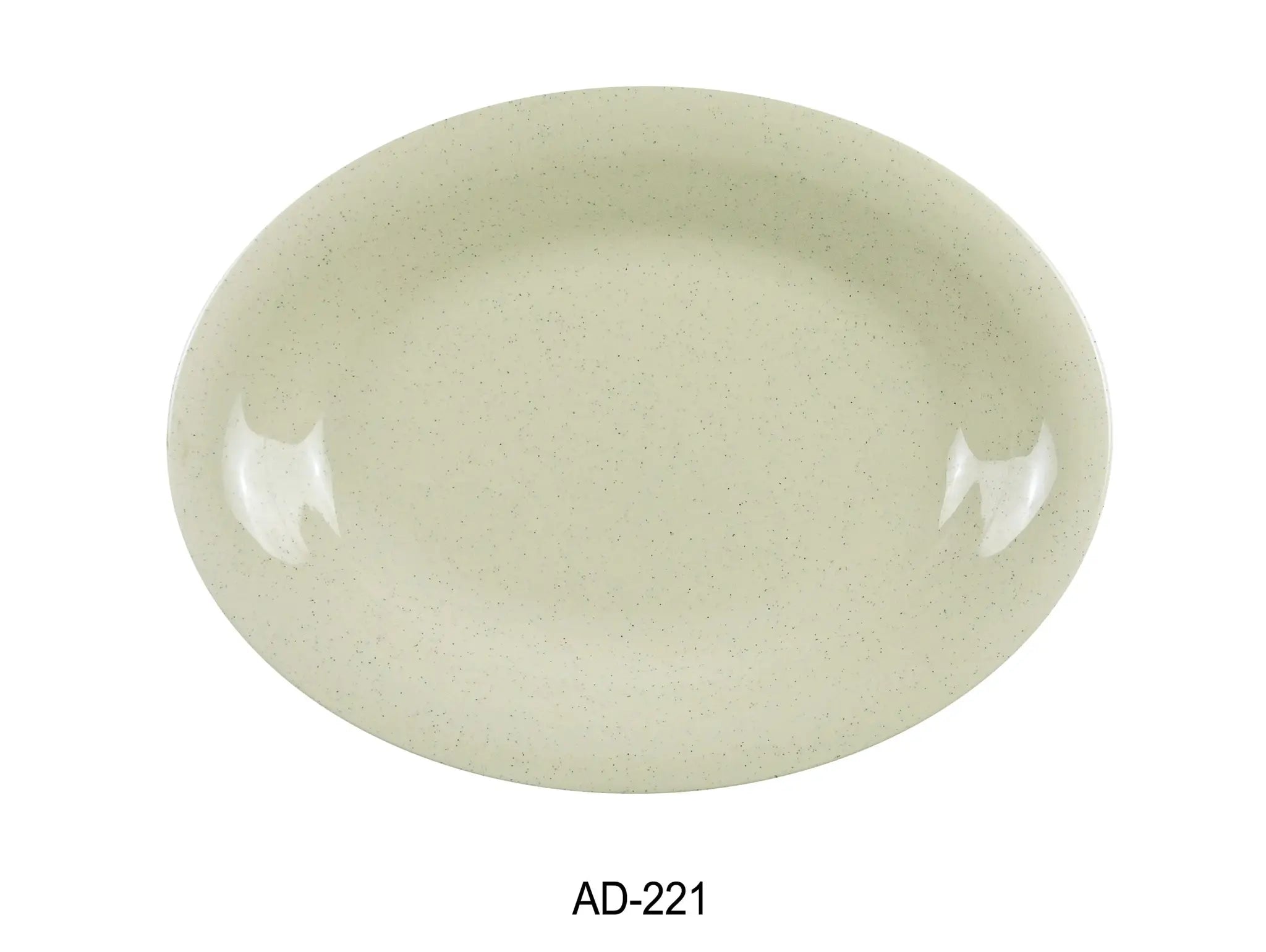 Yanco AD - 221 Ardis Oval Platter, 11.5"‚ Length, 8"‚ Width, 0.75"‚ Height, Melamine, Pack of 24