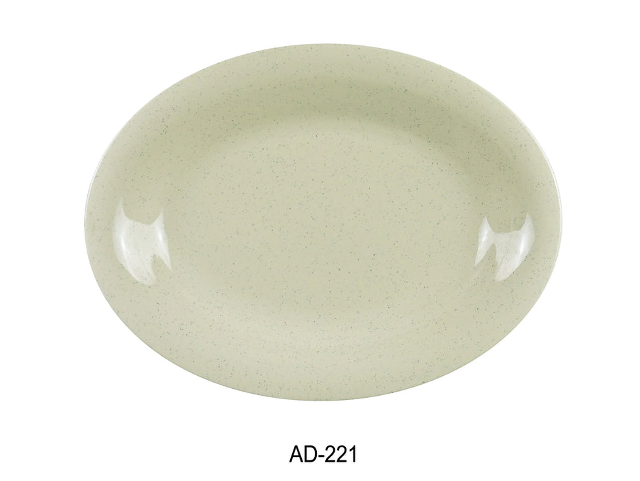 Yanco AD-221 Ardis Oval Platter, 11.5″ Length, 8″ Width, 0.75″ Height, Melamine, Pack of 24