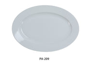 Yanco PA - 209 Paris 9 1/2" x 6 3/4" Oval Platter, China, Super White, Pack of 24