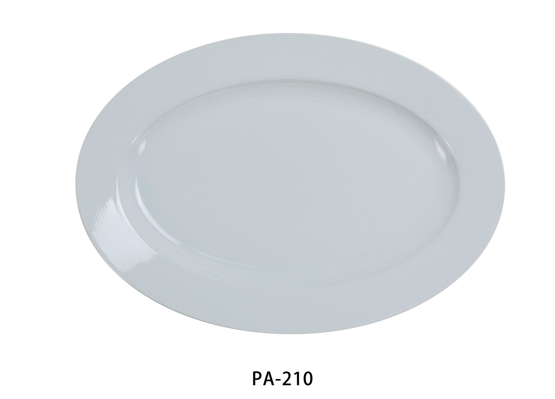 Yanco PA - 210 Paris 10 5/8" x 7 1/2" Oval Platter, China, Super White, Pack of 12