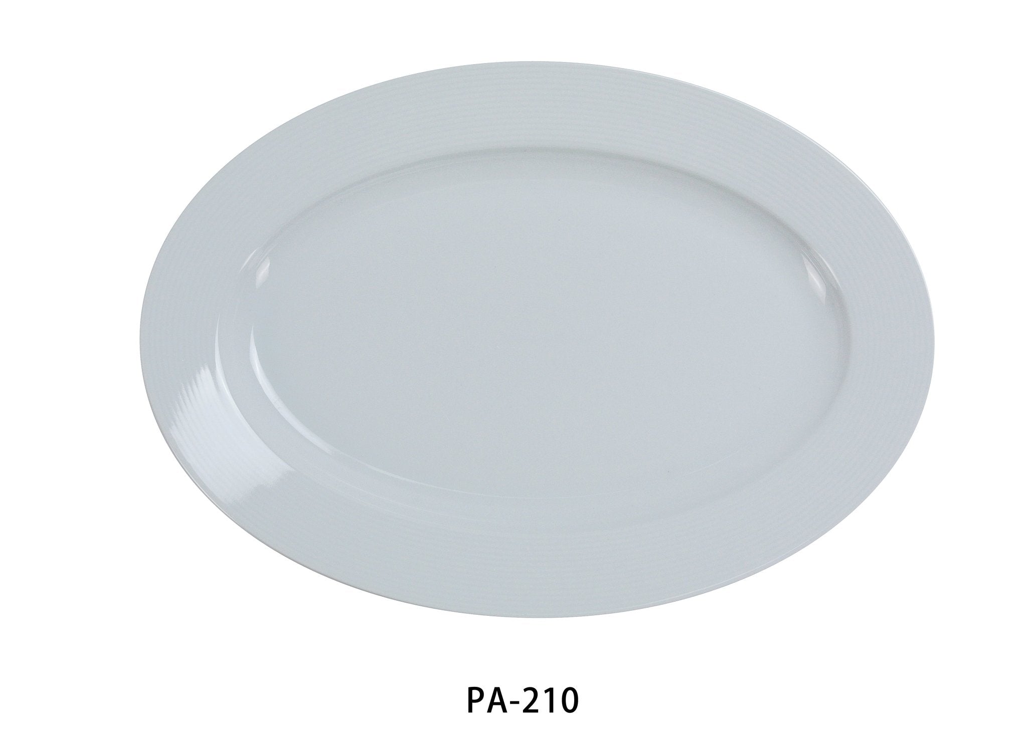 Yanco PA - 210 Paris 10 5/8" x 7 1/2" Oval Platter, China, Super White, Pack of 12