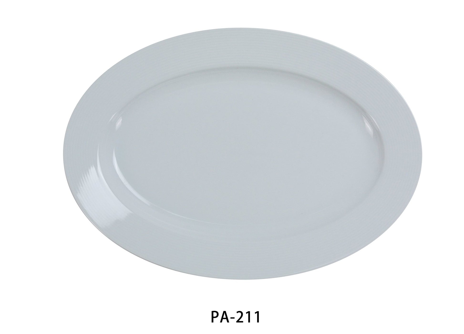 Yanco PA - 211 Paris 11 3/4" x 8 1/2" Oval Platter, China, Super White, Pack of 12