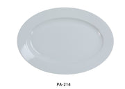 Yanco PA - 214 Paris 14" x 10 1/2" Oval Platter, China, Super White, Pack of 12