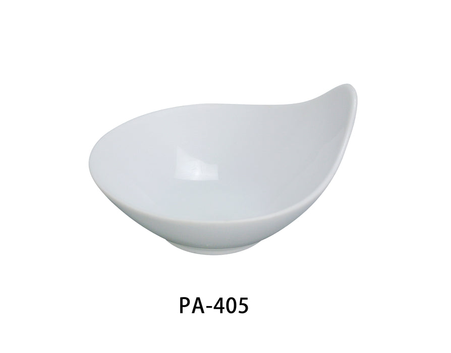 Yanco PA-405 Paris 3 1/2" Ear Shaped Bowl, 3.5 Oz, China, Super White, Pack of 36