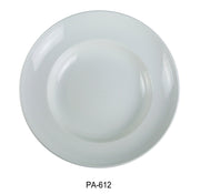 Yanco PA - 612 Paris 12" Dessert Plate, China, Round, Super White, Pack of 12
