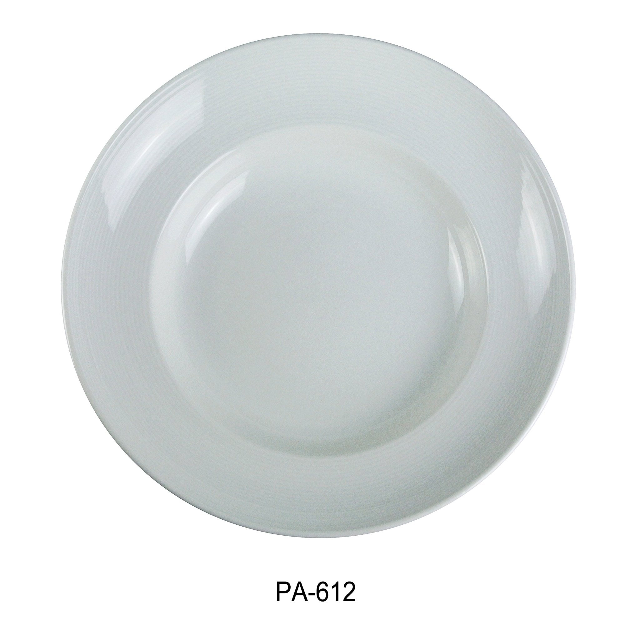 Yanco PA - 612 Paris 12" Dessert Plate, China, Round, Super White, Pack of 12