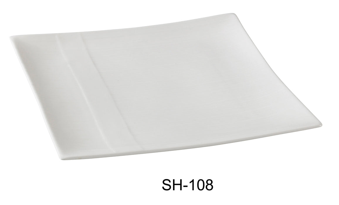 Yanco SH-108 Shanghai 8.25″ Square Plate, China, Bone White (Pack of 36)