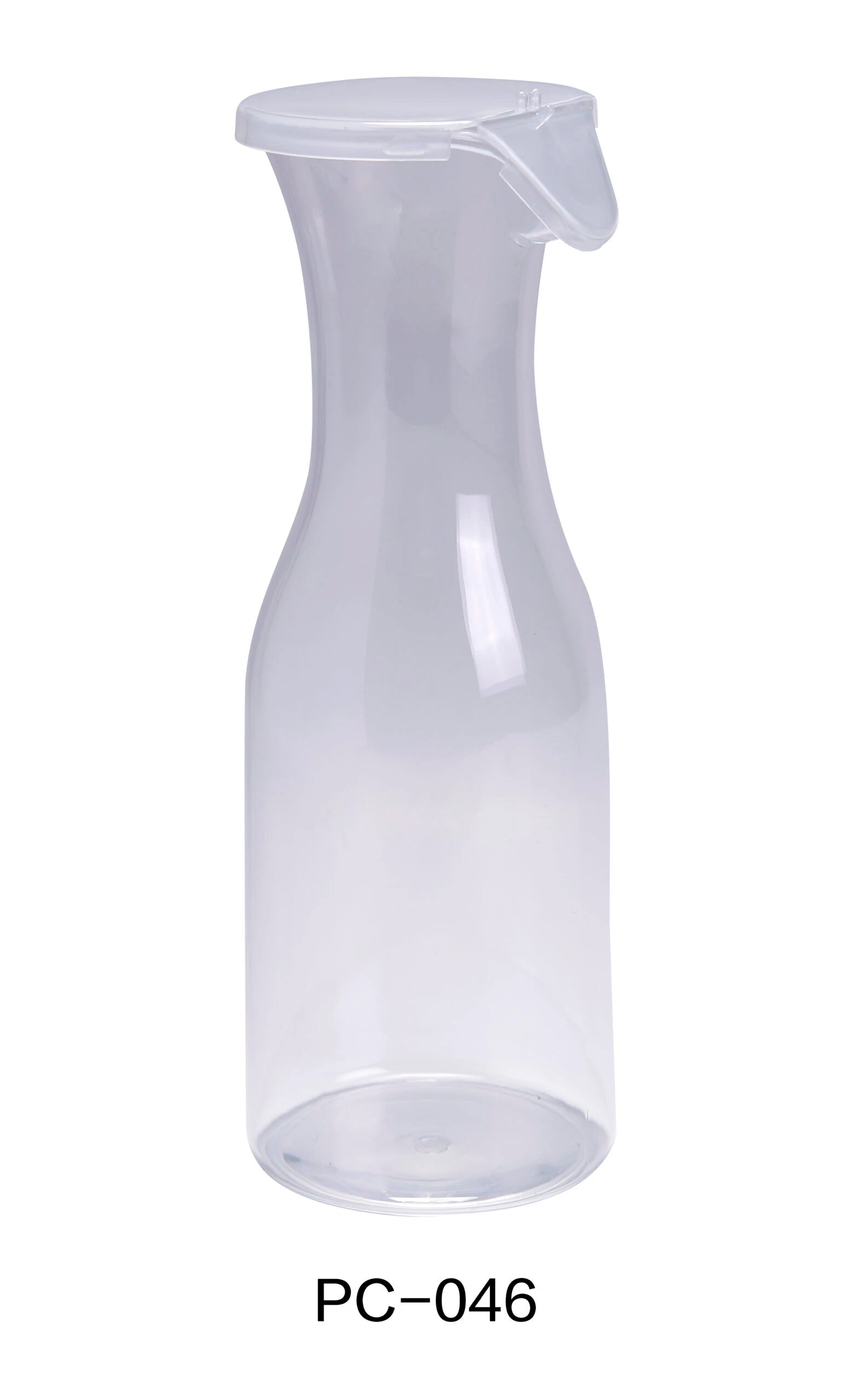 Yanco PC - 046 Plastic 46 OZ WINE/JUICE DECANTER WITH LID, 3.75"‚ Diameter, 11"‚ Height, Plastic, Clear Color, Pack of 12