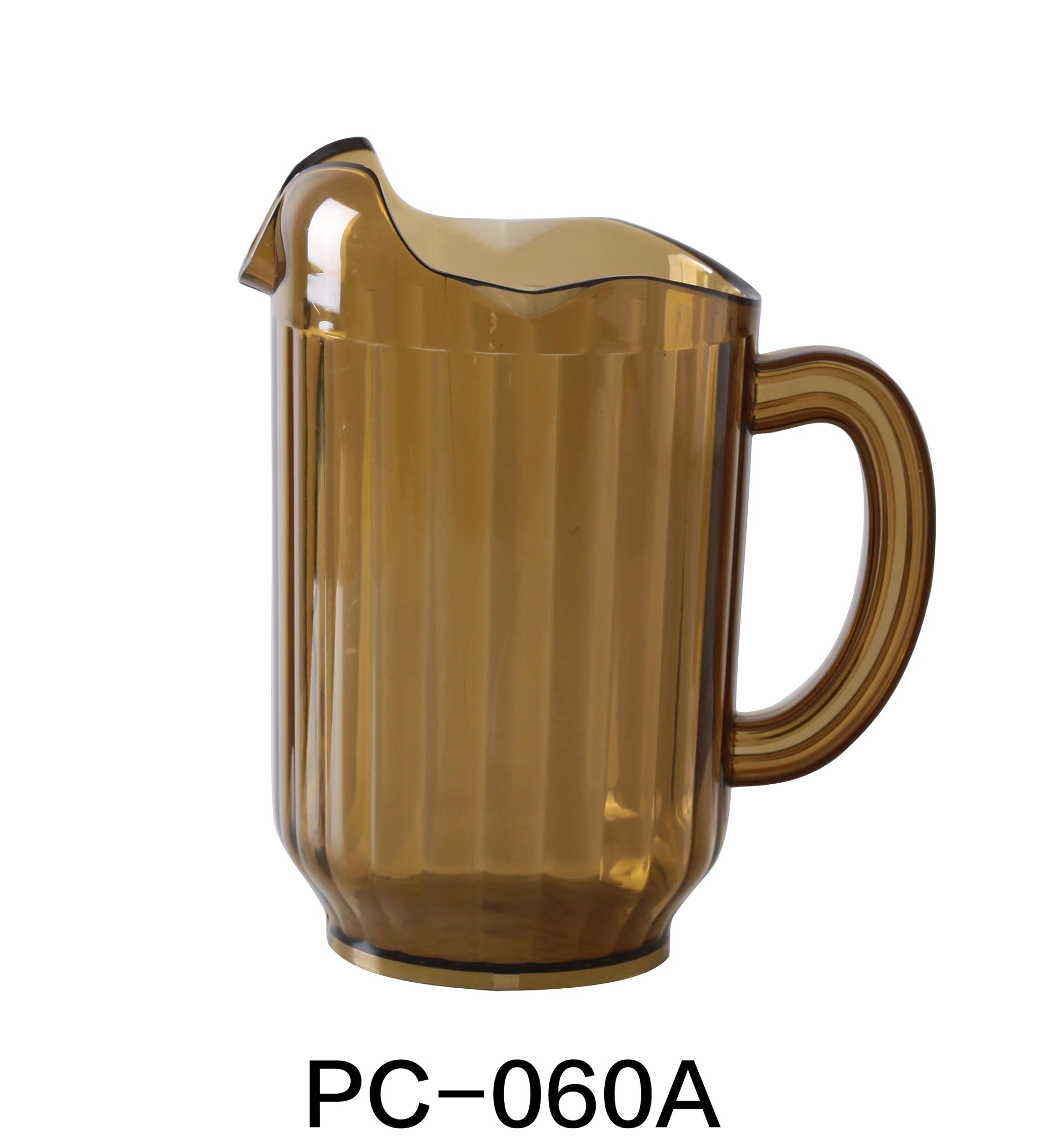 Yanco PC - 060A 3 - Spout Pitcher, 60 oz Capacity, 8.25"‚ Height, 5"‚ Diameter, Plastic, Amber Color, Pack of 12