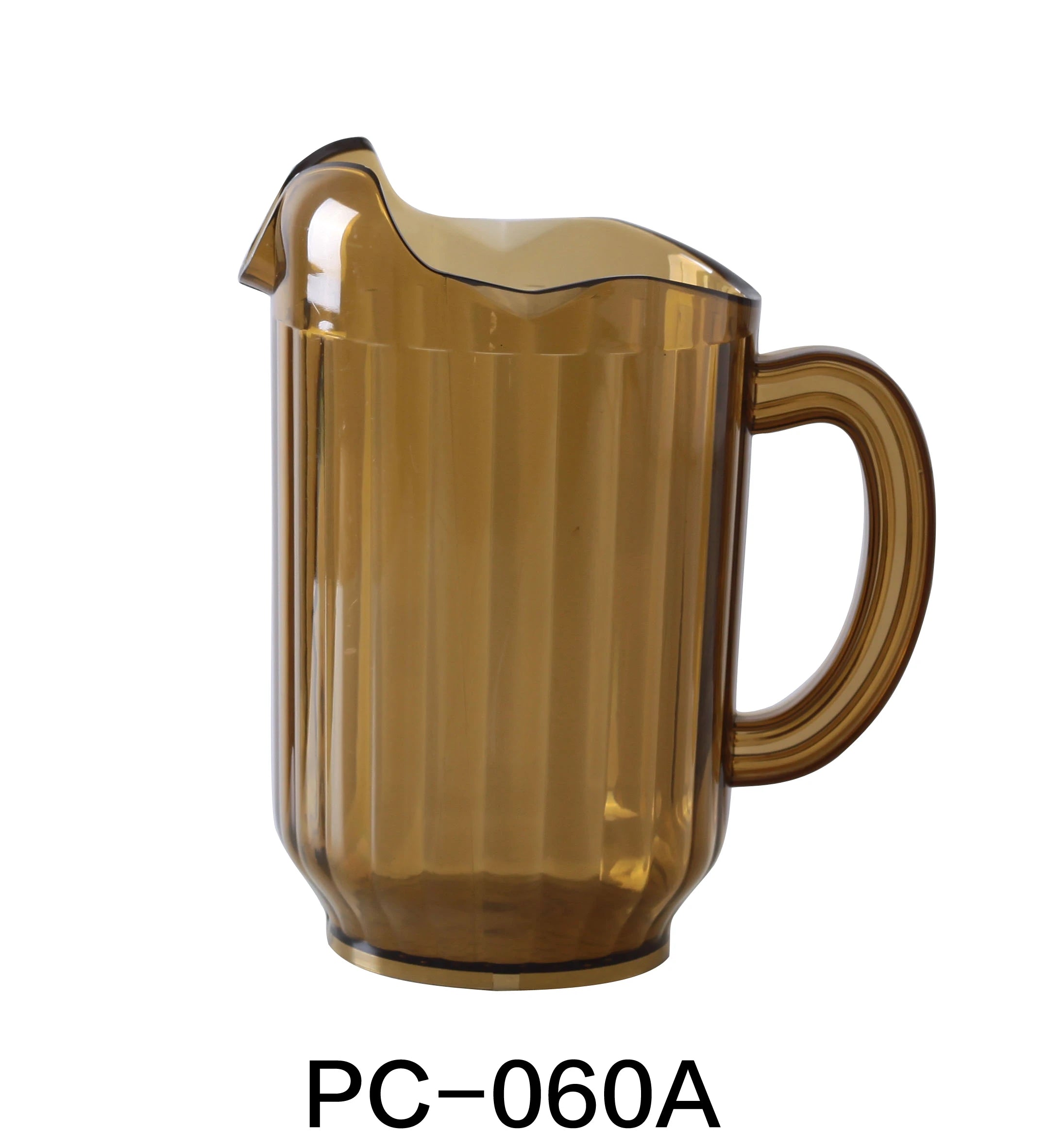 Yanco PC - 060A 3 - Spout Pitcher, 60 oz Capacity, 8.25"‚ Height, 5"‚ Diameter, Plastic, Amber Color, Pack of 12