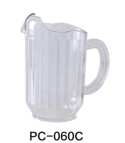 Yanco PC - 060C 3 - Spout Pitcher, 60 oz Capacity, 8.25"‚ Height, 5"‚ Diameter , Plastic, Clear Color, Pack of 12