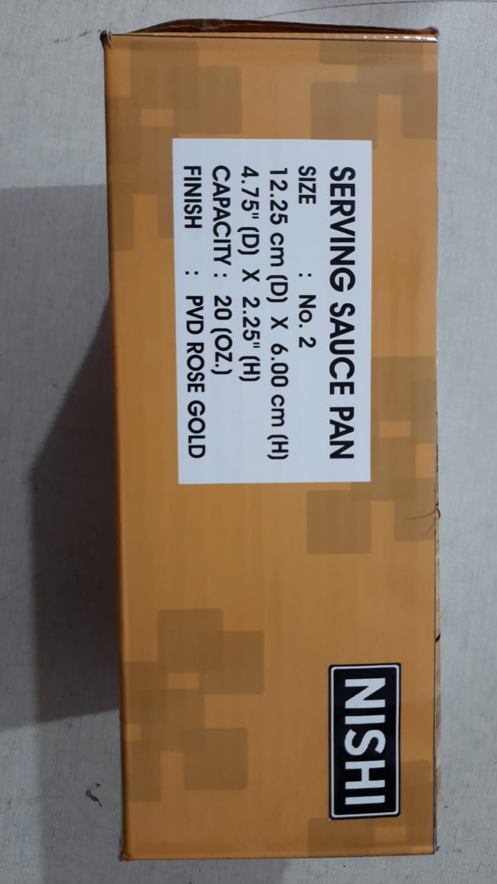 Stainless Steel Rose Gold Sauce Pan serving bowl - 20 Oz.