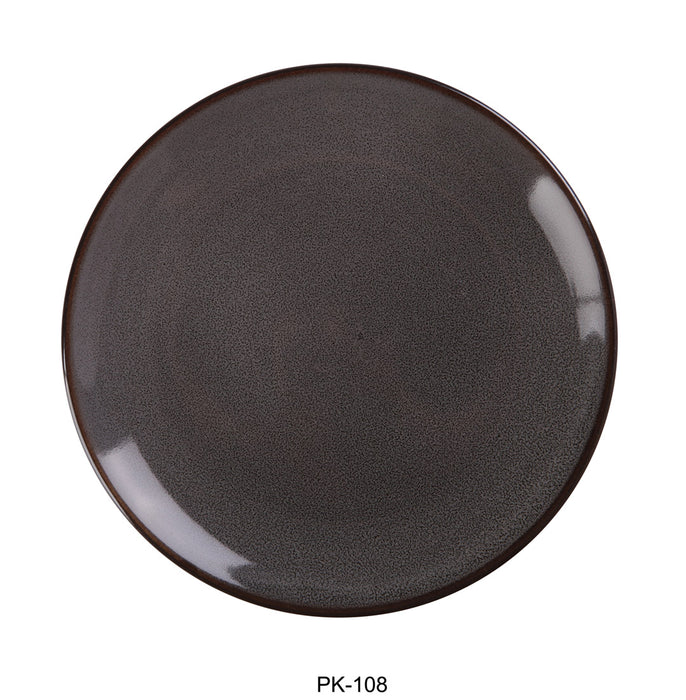 Yanco PK-108 Peacock 8 1/4" x 3/4" Coupe Plate, China, Pack of 24