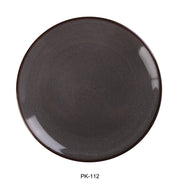 Yanco PK - 112 Peacock 12 1/4" x 1 1/8" Coupe Plate, China, Pack of 12