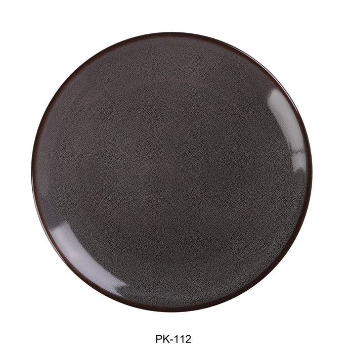 Yanco PK-112 Peacock 12 1/4" x 1 1/8" Coupe Plate, China, Pack of 12