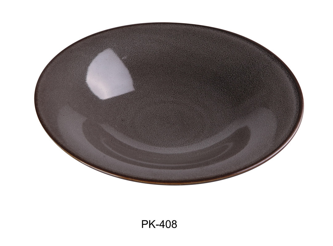 Yanco PK - 408 Peacock 8 1/2" x 2" Soup/Salad Bowl, 20 Oz, China, Pack of 24
