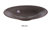 Yanco PK - 410 Peacock 10 1/2" x 1 7/8" Soup/Salad Plate, 15 Oz, China, Pack of 24