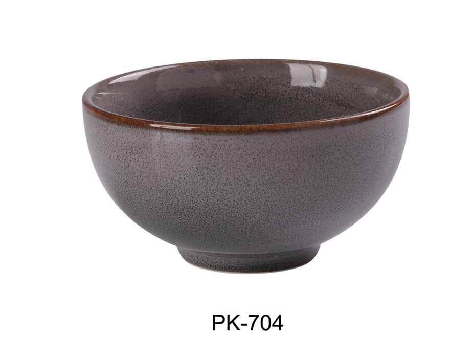 Yanco PK-704 Peacock 4 1/2" x 2 3/8" Rice Bowl, 10 Oz, China, Pack of 36