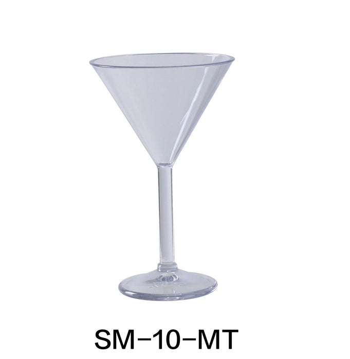 Yanco SM-10-MT Stemware Martini Glass, 10 oz Capacity, 4.75″ Diameter, 7.5″ Height, Plastic, Clear Color, Pack of 24