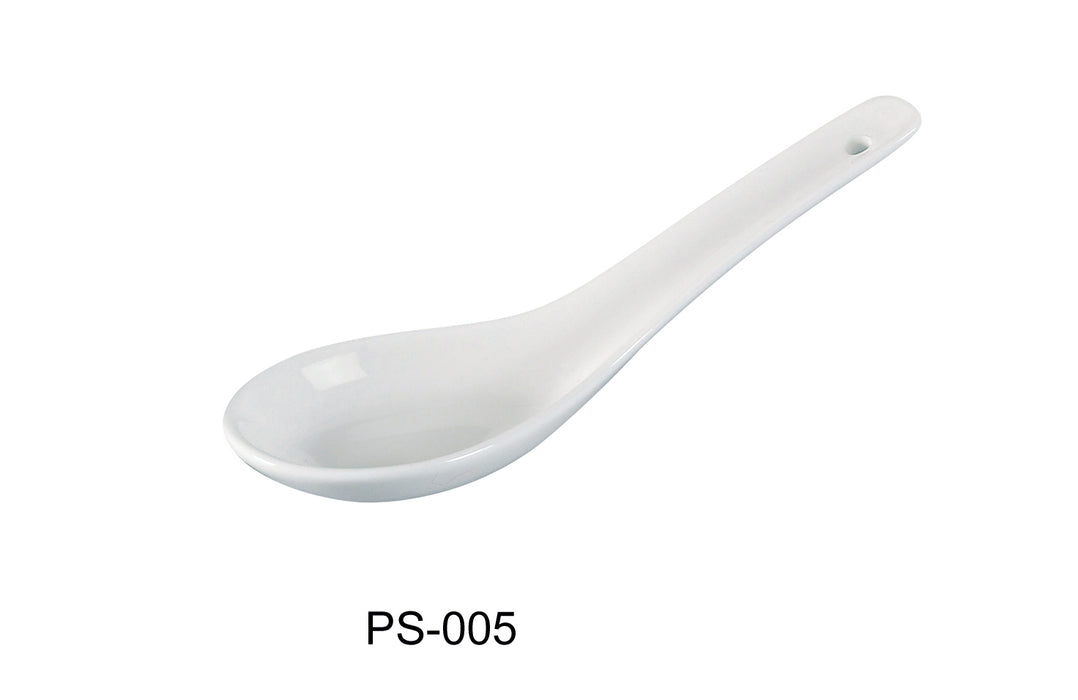 Yanco PS-005 Piscataway-2 5 1/2" Soup Spoon, China, White, Pack of 72
