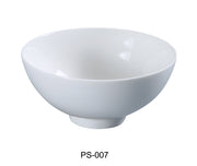 Yanco PS - 007 Piscataway - 2 4 1/2" Rice Bowl, 8.5 Oz, China, Round, White, Pack of 48