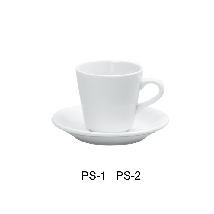 Yanco PS - 1 Piscataway - 2 3" Tall Cup, 7 Oz, China, White, Pack of 36