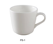 Yanco PS - 1 Piscataway - 2 3" Tall Cup, 7 Oz, China, White, Pack of 36