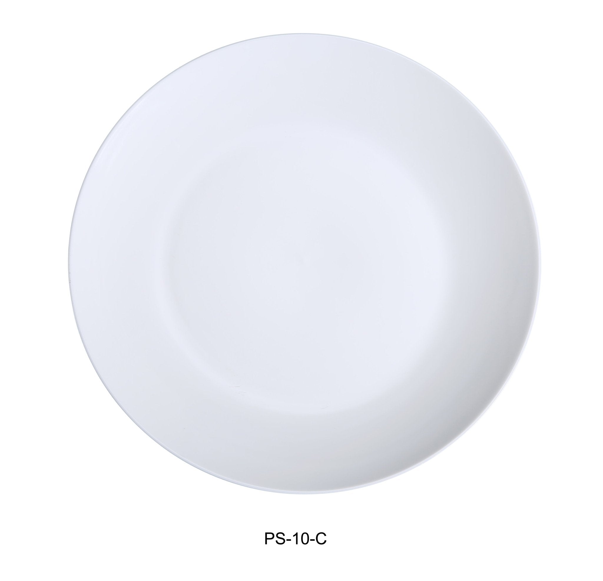 Yanco PS - 10 - C Piscataway 10" Coupe Plate, China, White, Pack of 12