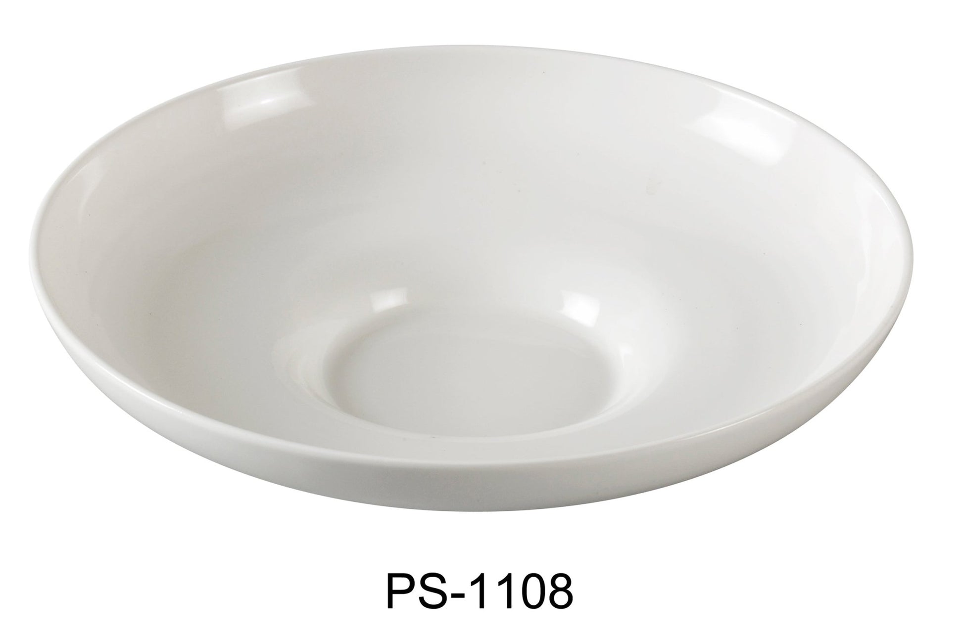 Yanco PS - 1108 Piscataway 8" Salad Bowl, 16 Oz, China, Round, White, Pack of 24