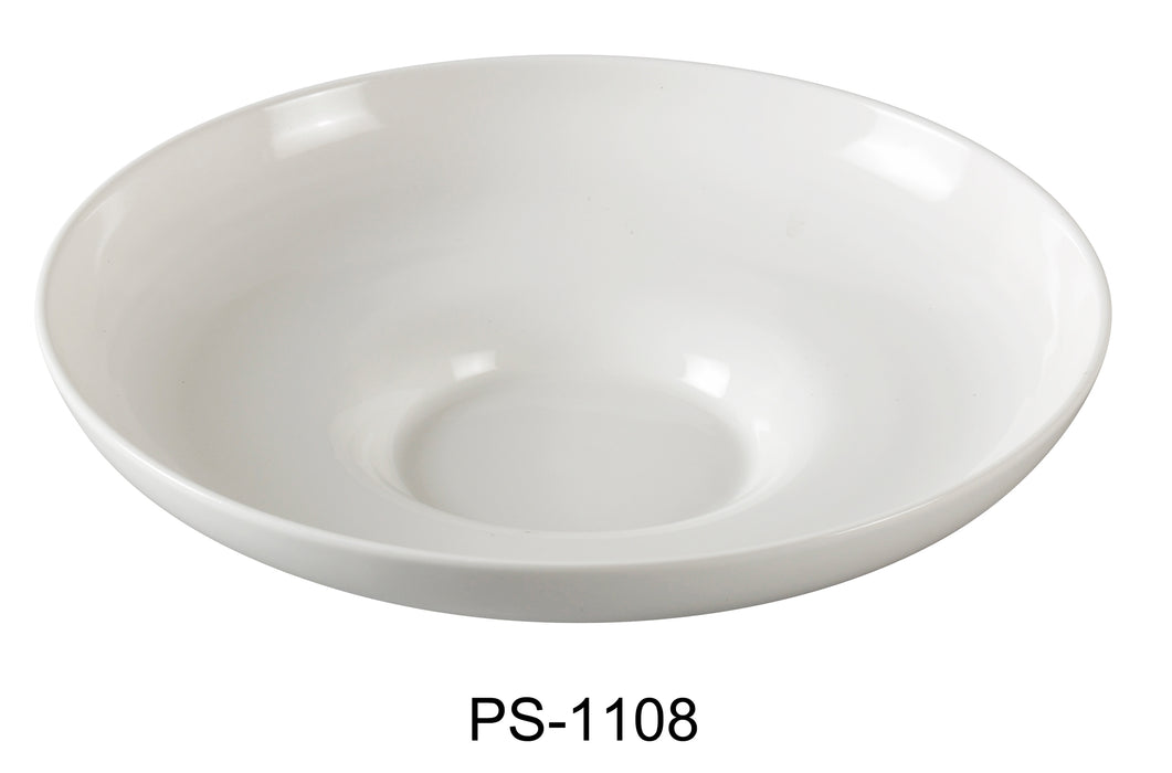 Yanco PS-1108 Piscataway 8" Salad Bowl, 16 Oz, China, Round, White, Pack of 24