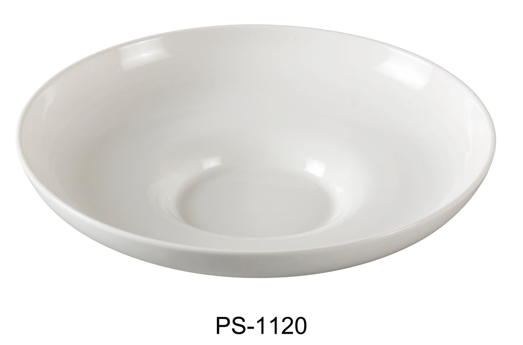 Yanco PS-1120 Piscataway 10" Salad Bowl, 32 Oz, China, Round, White, Pack of 12