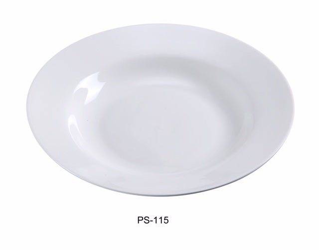 Yanco PS - 115 Piscataway - 2 11 1/2" Pasta Bowl, 25 Oz, China, Round, White, Pack of 12
