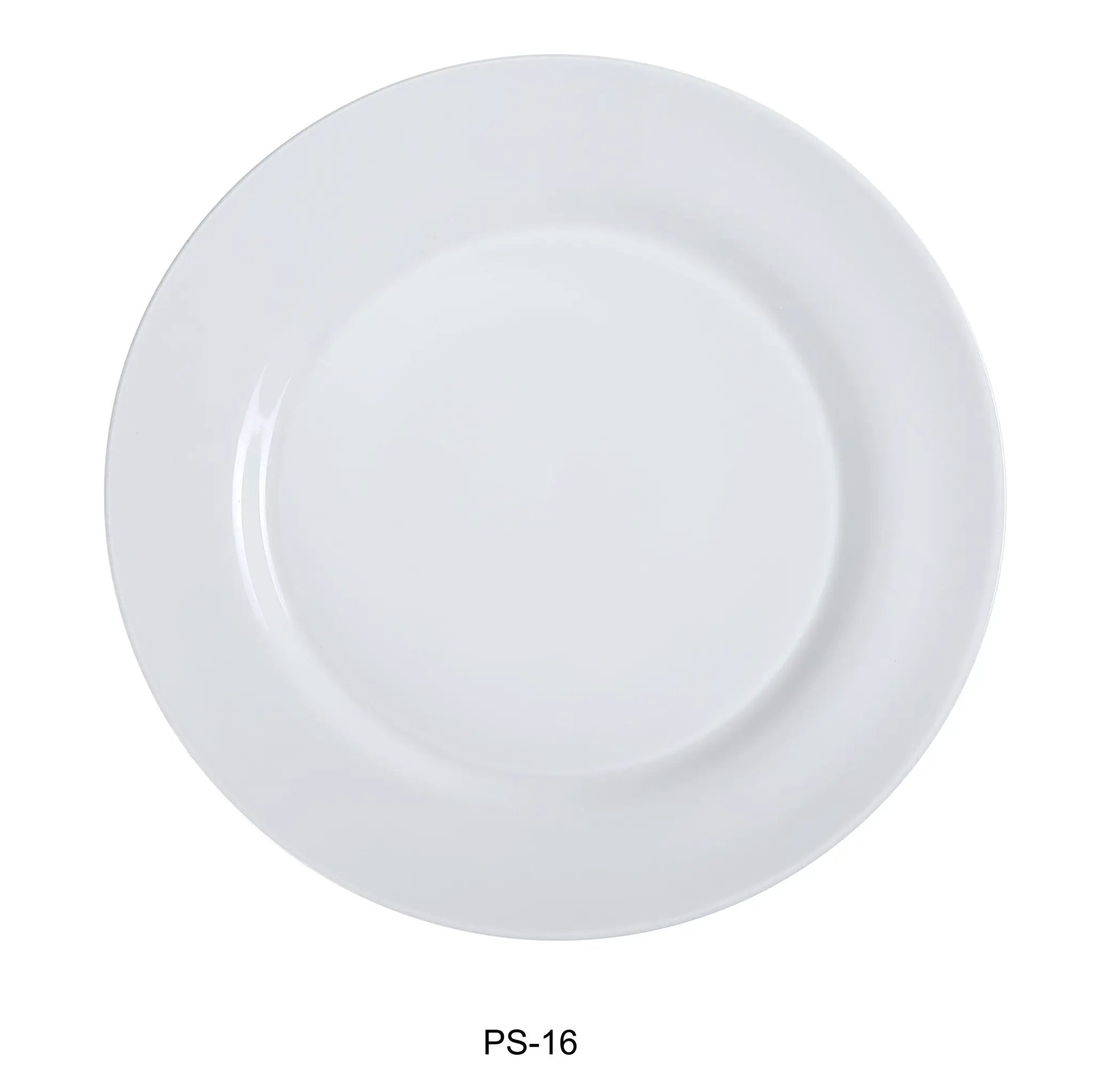 Yanco PS - 16 Piscataway - 2 10 1/2" Round Plate, China, White, Pack of 12