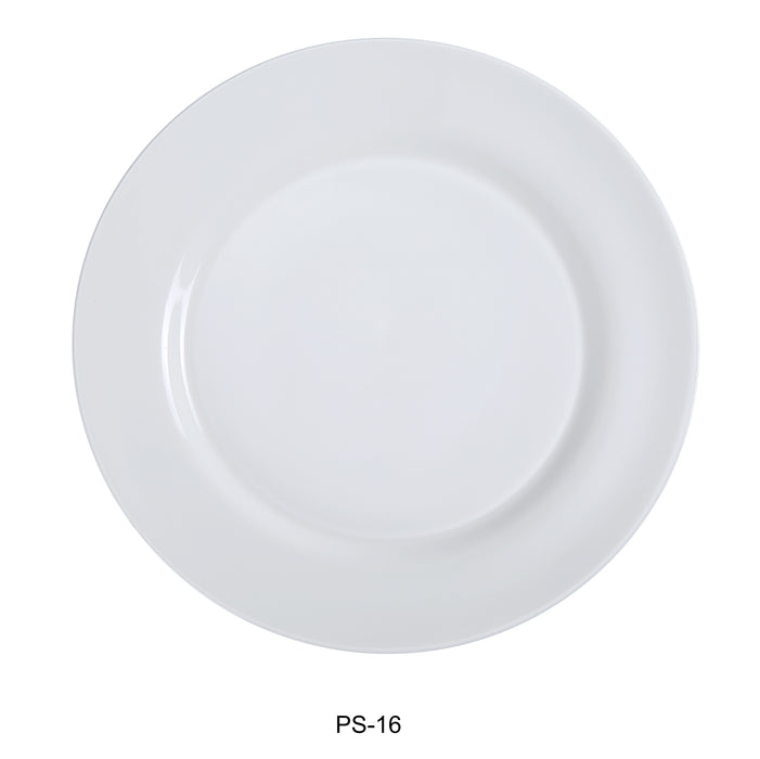Yanco PS-16 Piscataway-2 10 1/2" Round Plate, China, White, Pack of 12