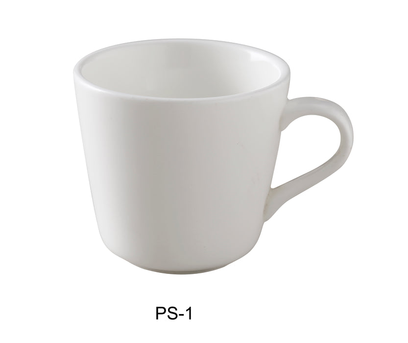 Yanco PS-1 Piscataway-2 3" Tall Cup, 7 Oz, China, White, Pack of 36